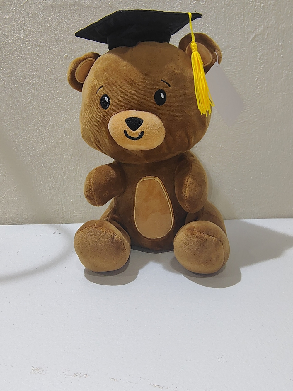 Amscan Brown Plush Graduation Bear with Black Cap and Yellow Tassel